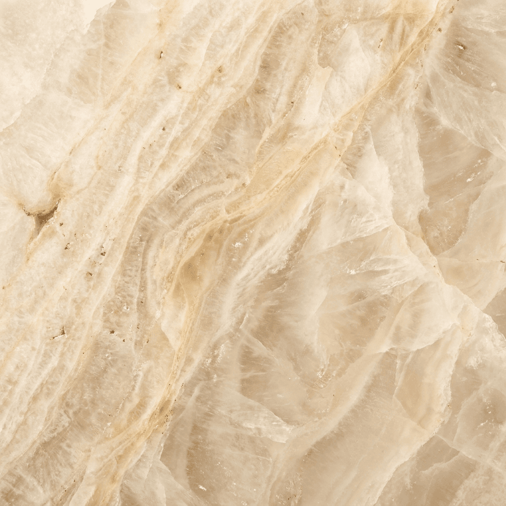 Heller Quarzit Taj Mahal in Creme und Beige mit fließender Maserung